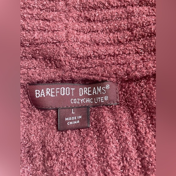 Barefoot Dreams CozyChic Lite Catalina Long Cardigan Sweater, Size Large, Garnet - Picture 8 of 10